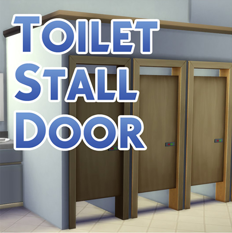 Simple Toilet Stall Door / Sims 4 CC