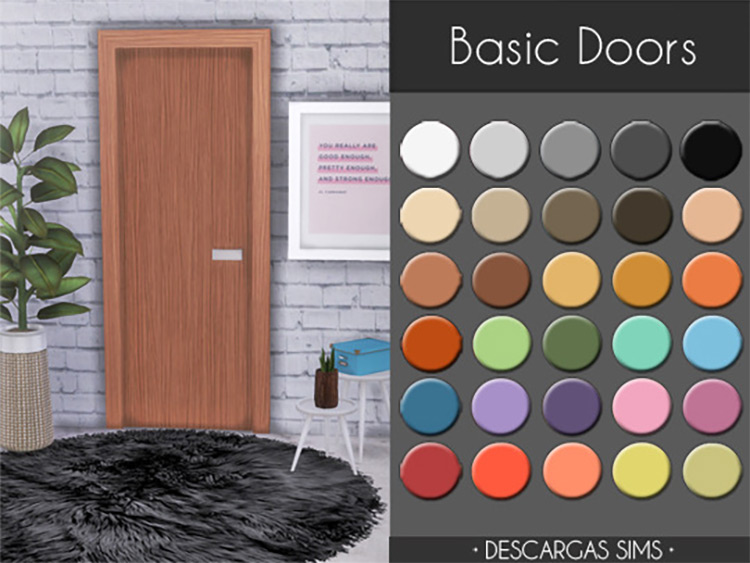 Basic Doors Set / Sims 4 CC