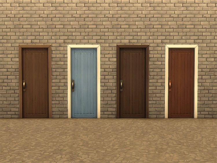 Mega (Budget) Doors, One-Tile and Two-Tile / Sims 4 CC