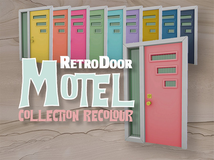 Retro Door Motel Collection / Sims 4 CC