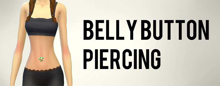 Simduction’s Belly Button Piercing / Sims 4 CC