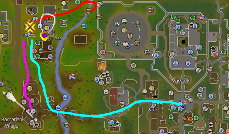 Evil Dave’s location and routes / Old School RuneScape
