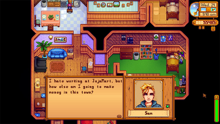 Sam and the Great Haircut Stardew Valley mod