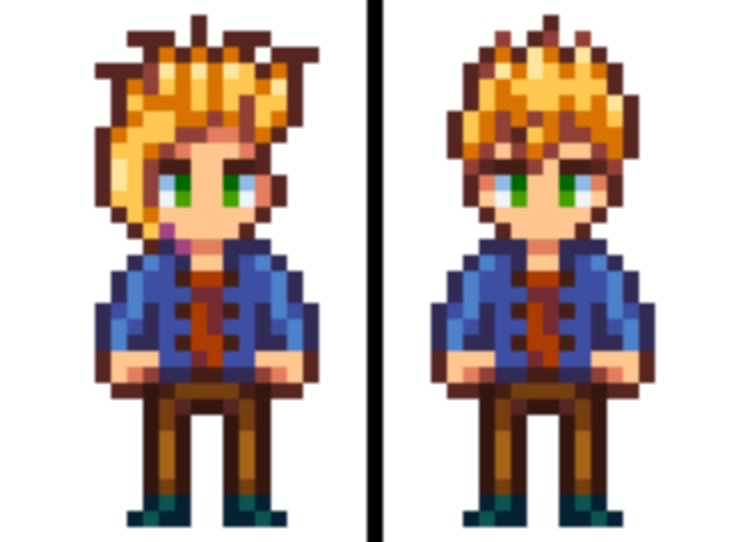 Sam’s Hair Makeover Stardew Valley mod