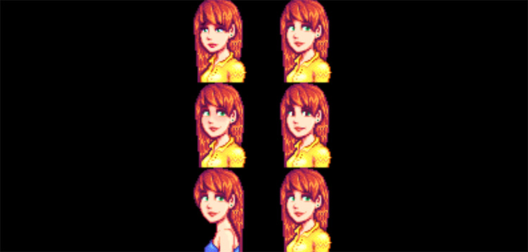 Long Haired Penny Stardew Valley mod