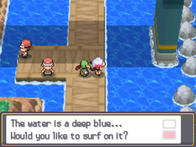 The surfable water on Route 32 / Pokemon HGSS