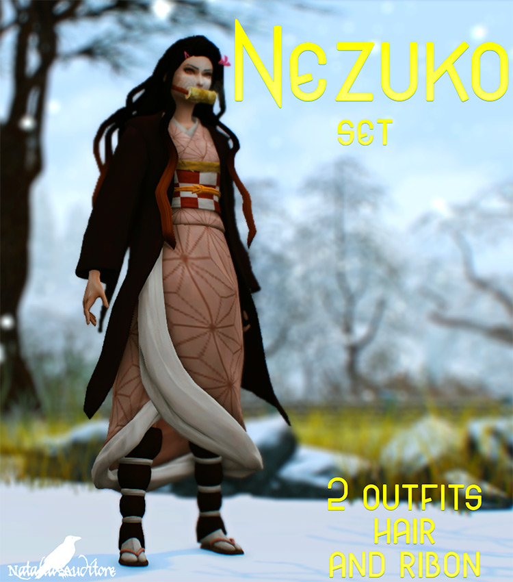 Nezuko Set / Sims 4 CC