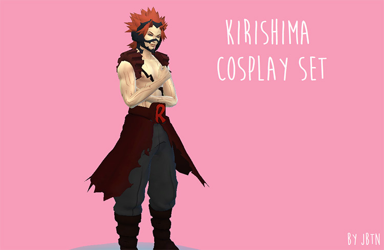 Kirishima Cosplay Set / Sims 4 CC