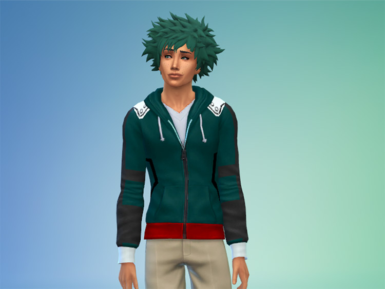 Izuku Midoriya (DEKU) Hoodie Recolor / Sims 4 CC