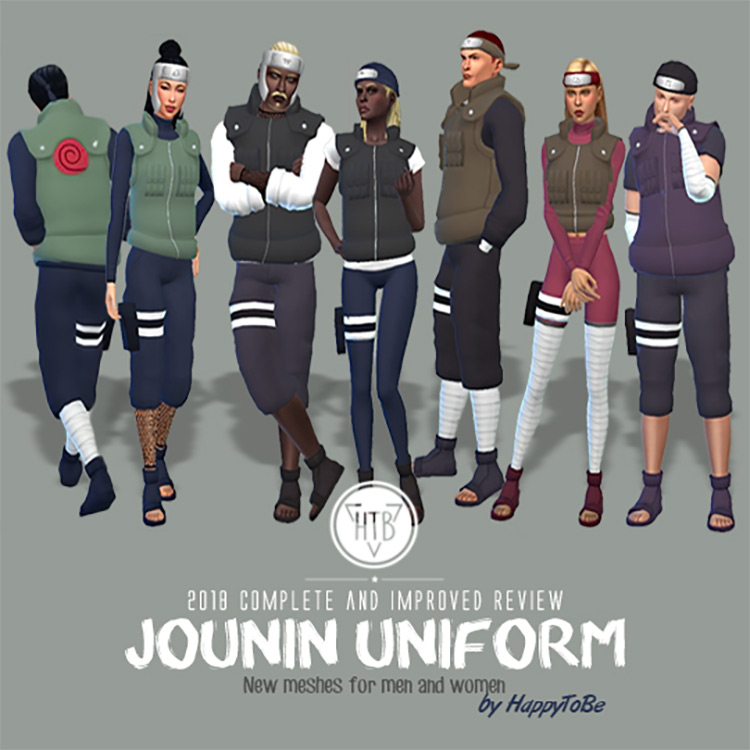 Jounin Uniform 2018 / Sims 4 CC