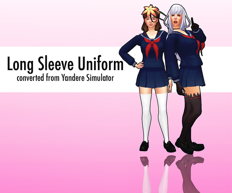 Long Sleeve Uniform / Sims 4 CC