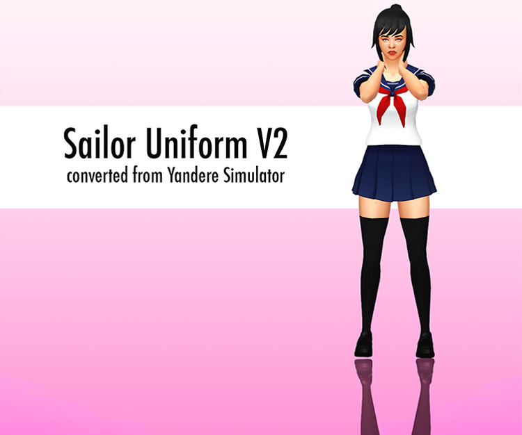 Sailor Uniform v2 / Sims 4 CC