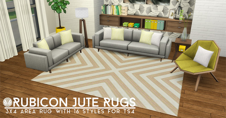 Rubicon Jute Rugs / Sims 4 CC