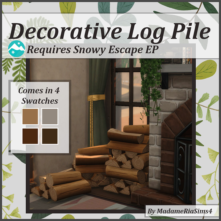 Decorative Log Pile / Sims 4 CC