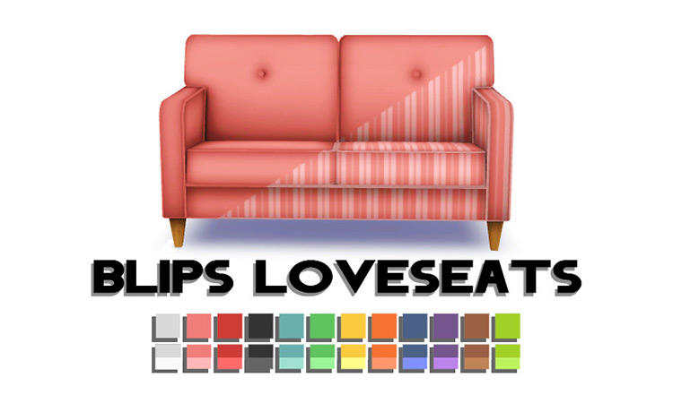 Blips Loveseats / Sims 4 CC