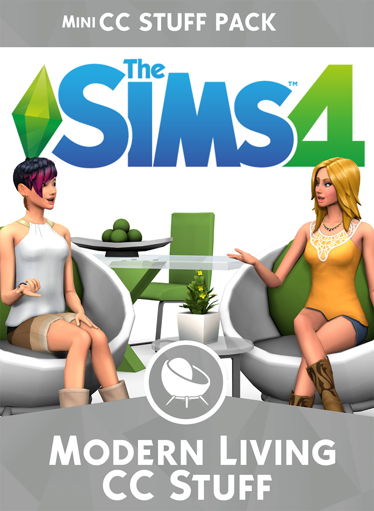 Modern Living Stuff / Sims 4 CC