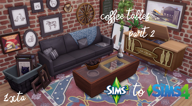 TS3 to TS4 Coffee Tables / Sims 4 CC