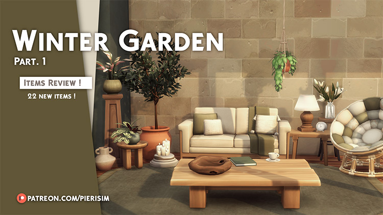 Winter Garden Set / Sims 4 CC