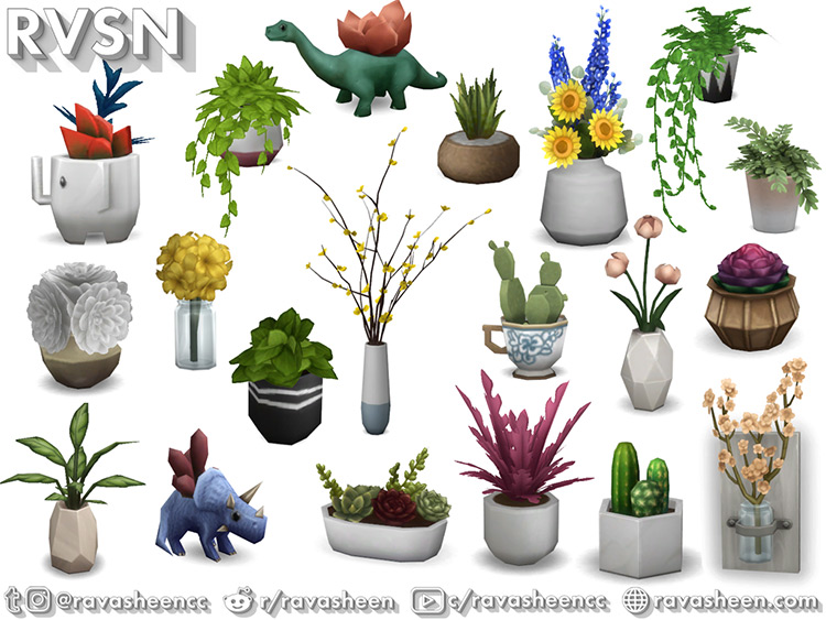 Rooting For You Plant Set / Sims 4 CC
