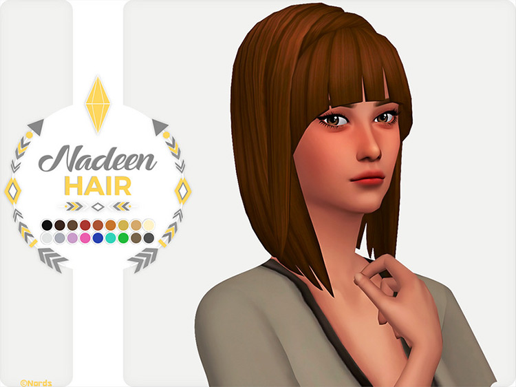 Nadeen Hair / Sims 4 CC