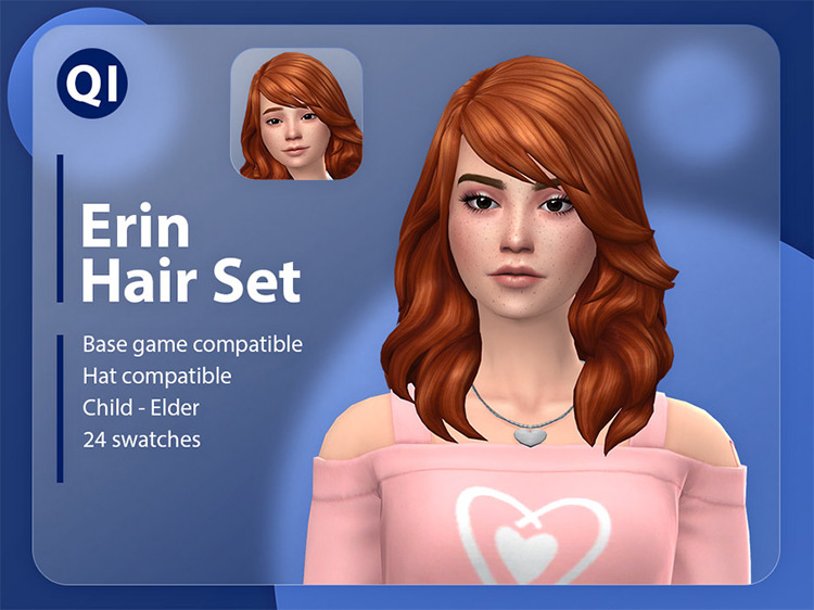 Erin Hair Set / Sims 4 CC