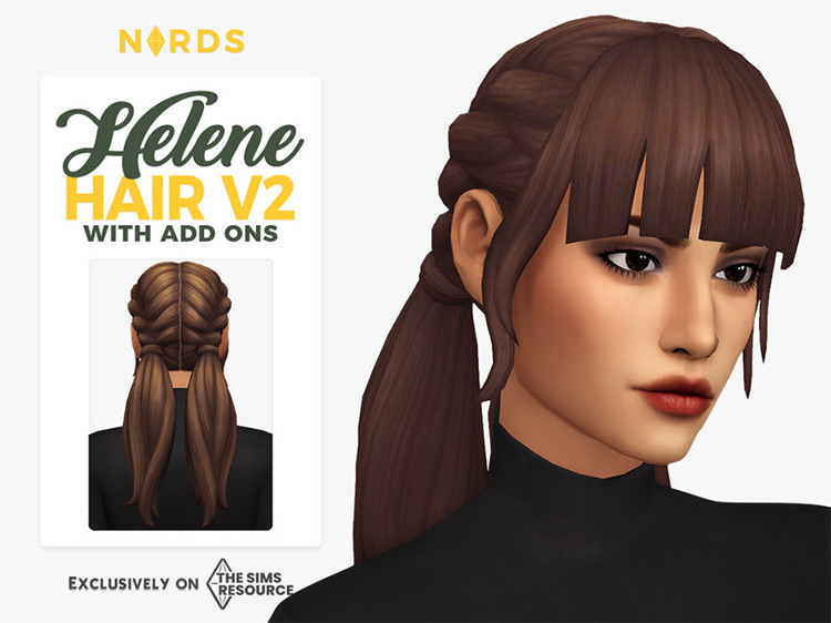 short bang wavy hair sims 4 maxis