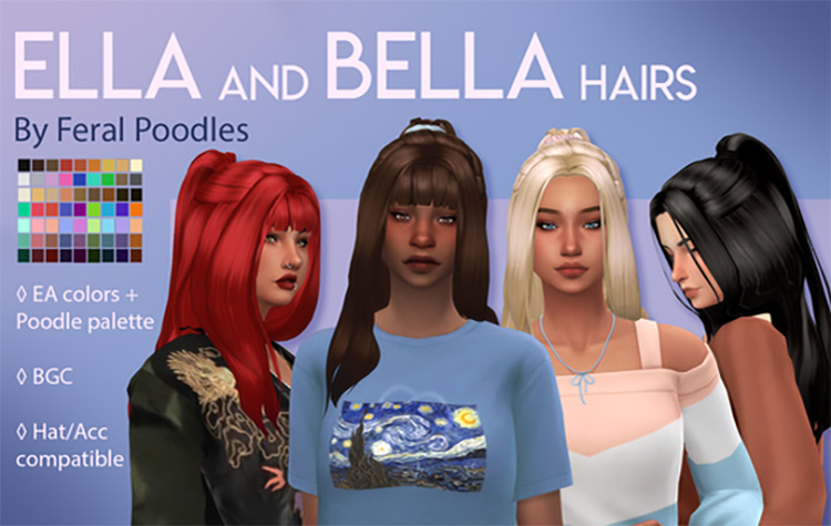 Ella Hair / Sims 4 CC