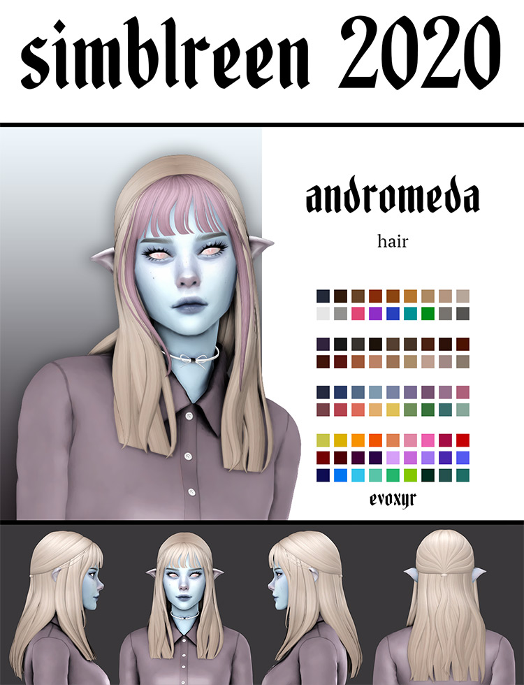 Andromeda Hair / Sims 4 CC