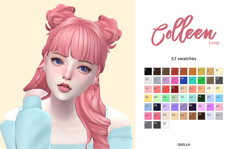 Quella Hair Colleen / Sims 4 CC