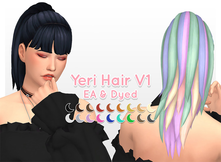 YF Yeri Hair v1 / Sims 4 CC