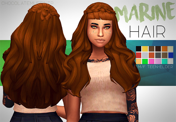 Marine Hair / Sims 4 CC
