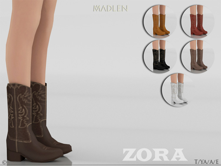 Madlen Zora Boots / Sims 4 CC
