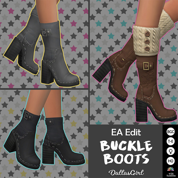 Sims 4 Maxis Match Boots CC  Male   Female    FandomSpot - 42