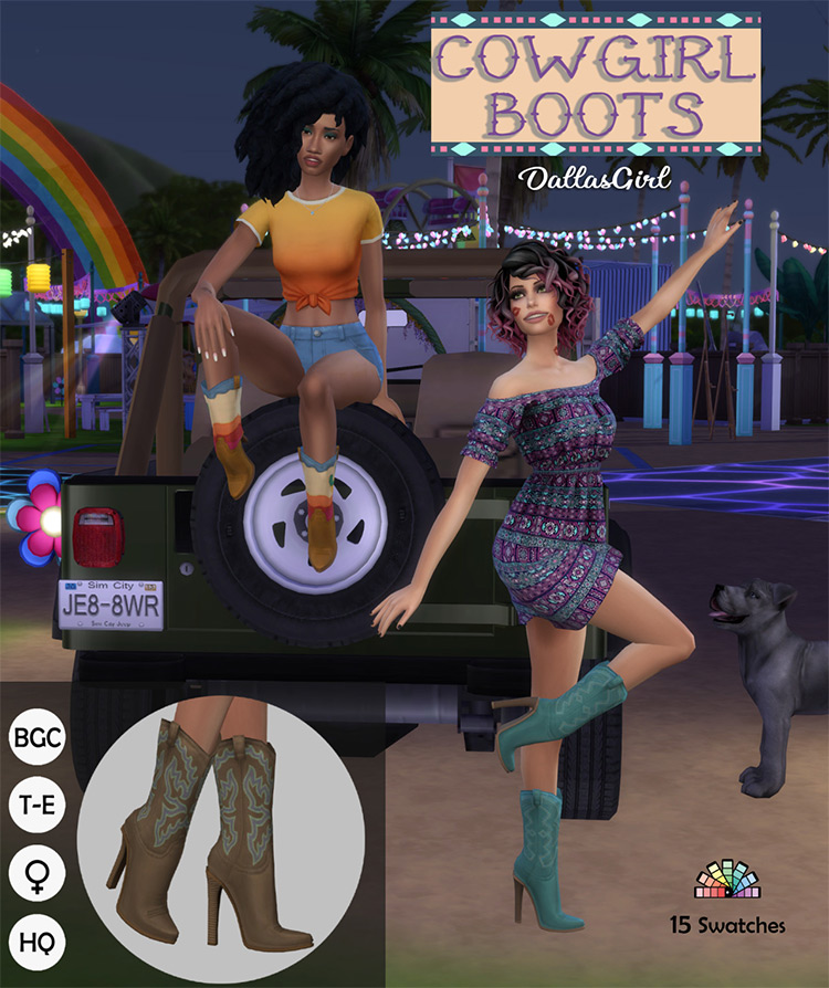 Sims 4 Maxis Match Boots CC  Male   Female    FandomSpot - 24