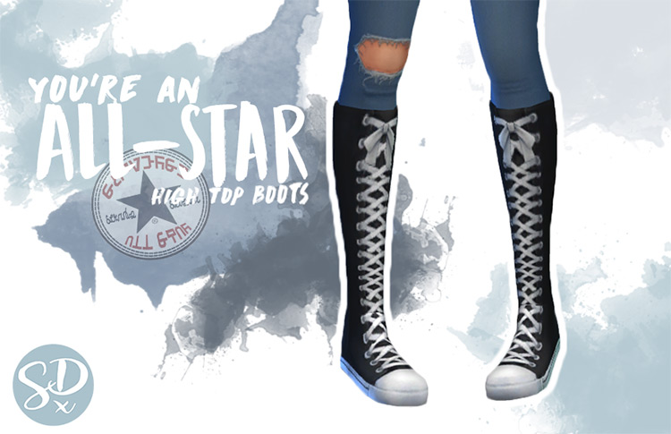You’re An All-Star High Top Boots / Sims 4 CC