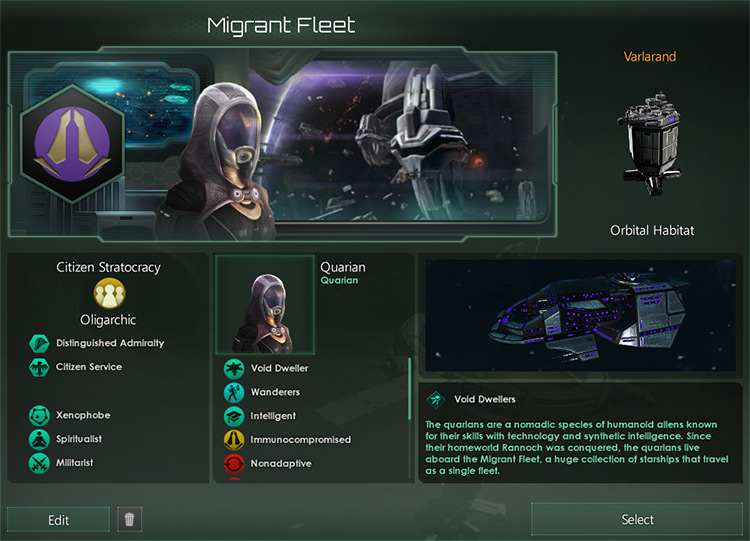 Animated Quarian Portraits: Revisited Mod for Stellaris