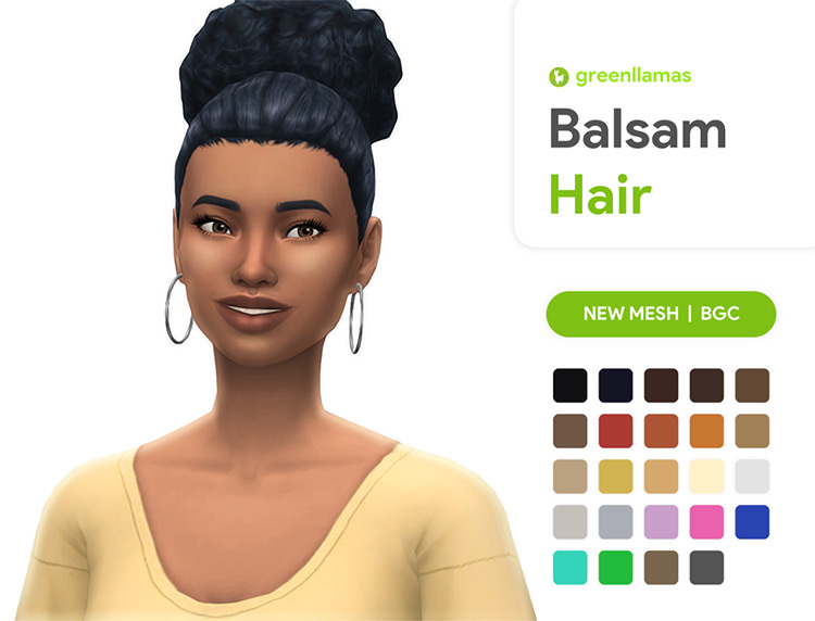 Balsam Hair / Sims 4 CC