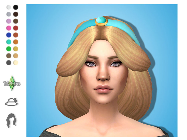 Jasmine Hair and Earrings / Sims 4 CC