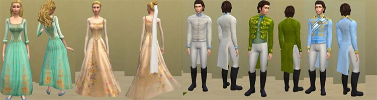 Cinderella & Prince Kit: Cinderella / Sims 4 CC