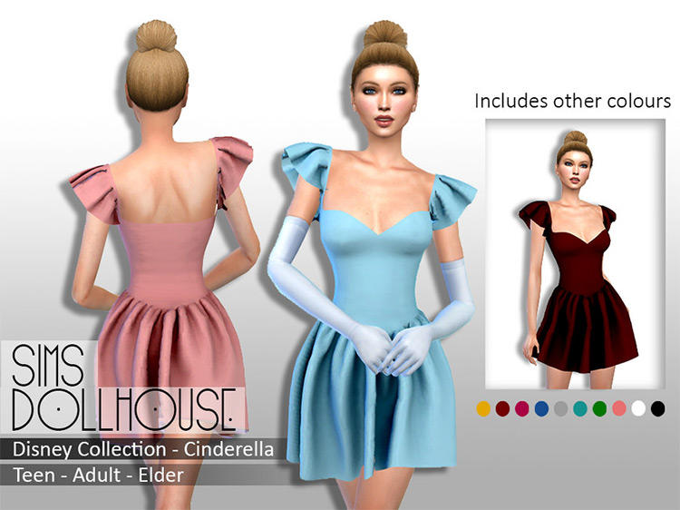 Dollhouse – Cinderella Dress / Sims 4 CC