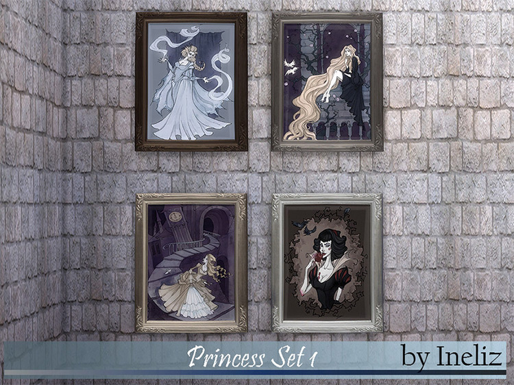 Princess Wall Art Set #1 / Sims 4 CC