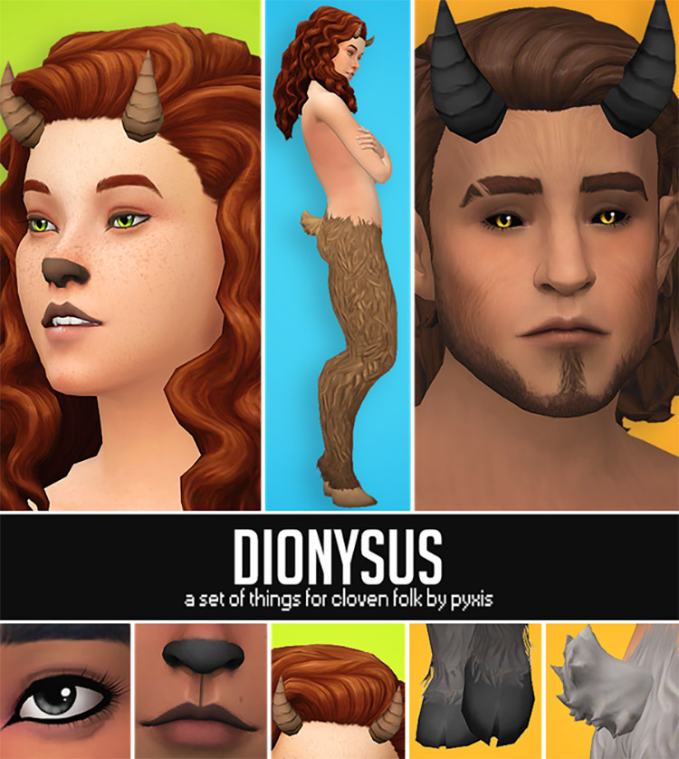 Dionysus – Things for Cloven Folk / Sims 4 CC