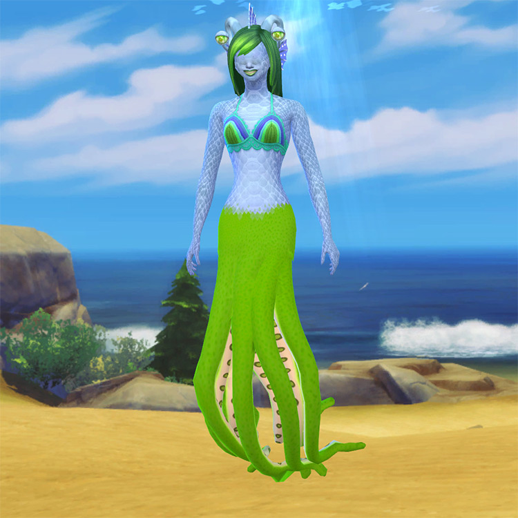 Tentacles Mermaid Tail / Sims 4 CC