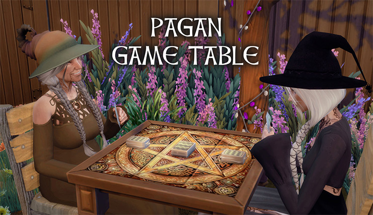 Pagan Game Table / Sims 4 CC