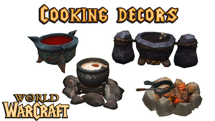 World of Warcraft Cooking Decors / Sims 4 CC