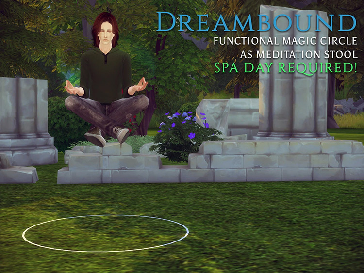 Dreambound: Functional Magic Circle as Meditation Stool / Sims 4 CC