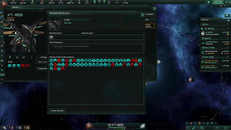 Mod rozmanitosti vlastností pro Stellaris