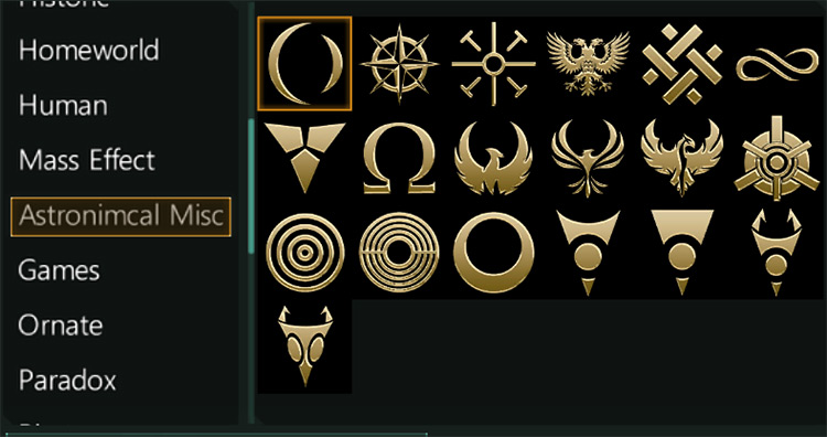 Astronomical Emblem Pack Stellaris Mod