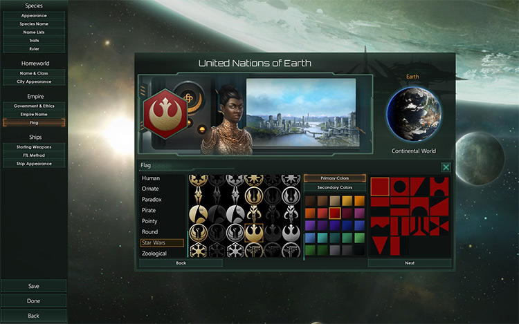 Star Wars Universe Emblems Stellaris mod