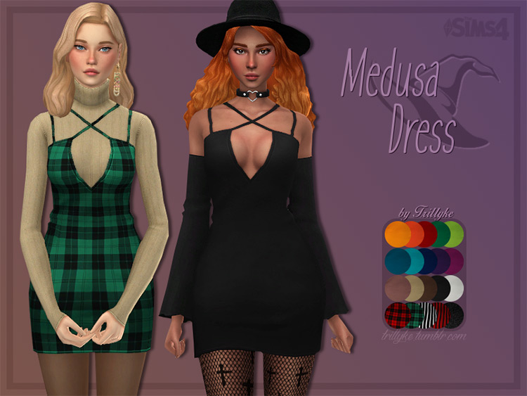 Medusa Dress / Sims 4 CC